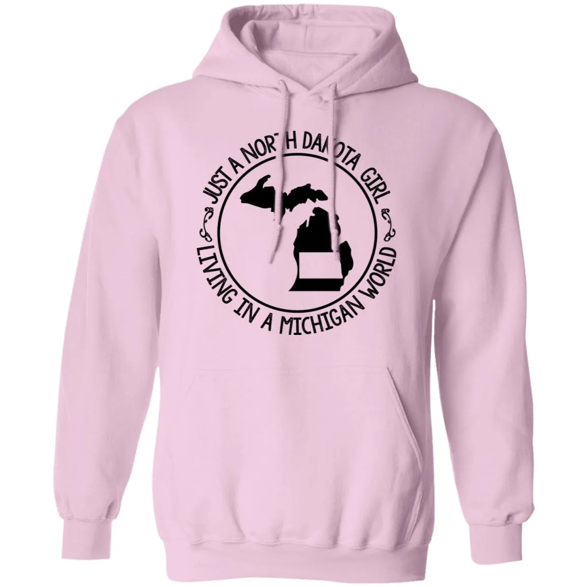 North Dakota Girl Living In Michigan World T Shirt