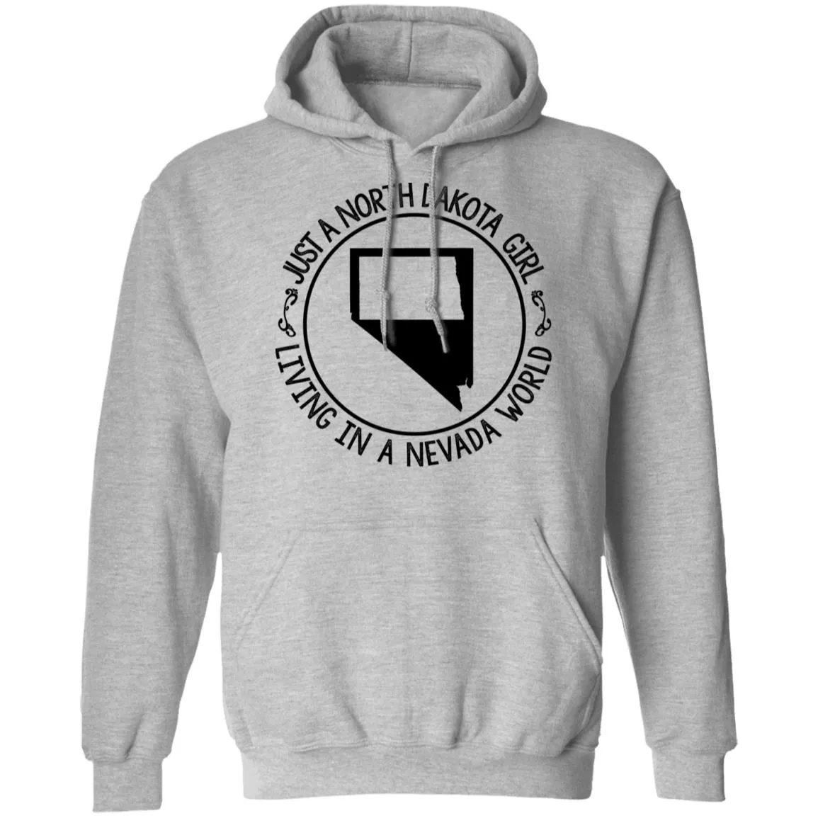 North Dakota Girl Living In Nevada World T Shirt