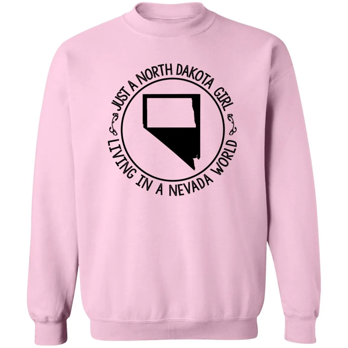 North Dakota Girl Living In Nevada World T Shirt