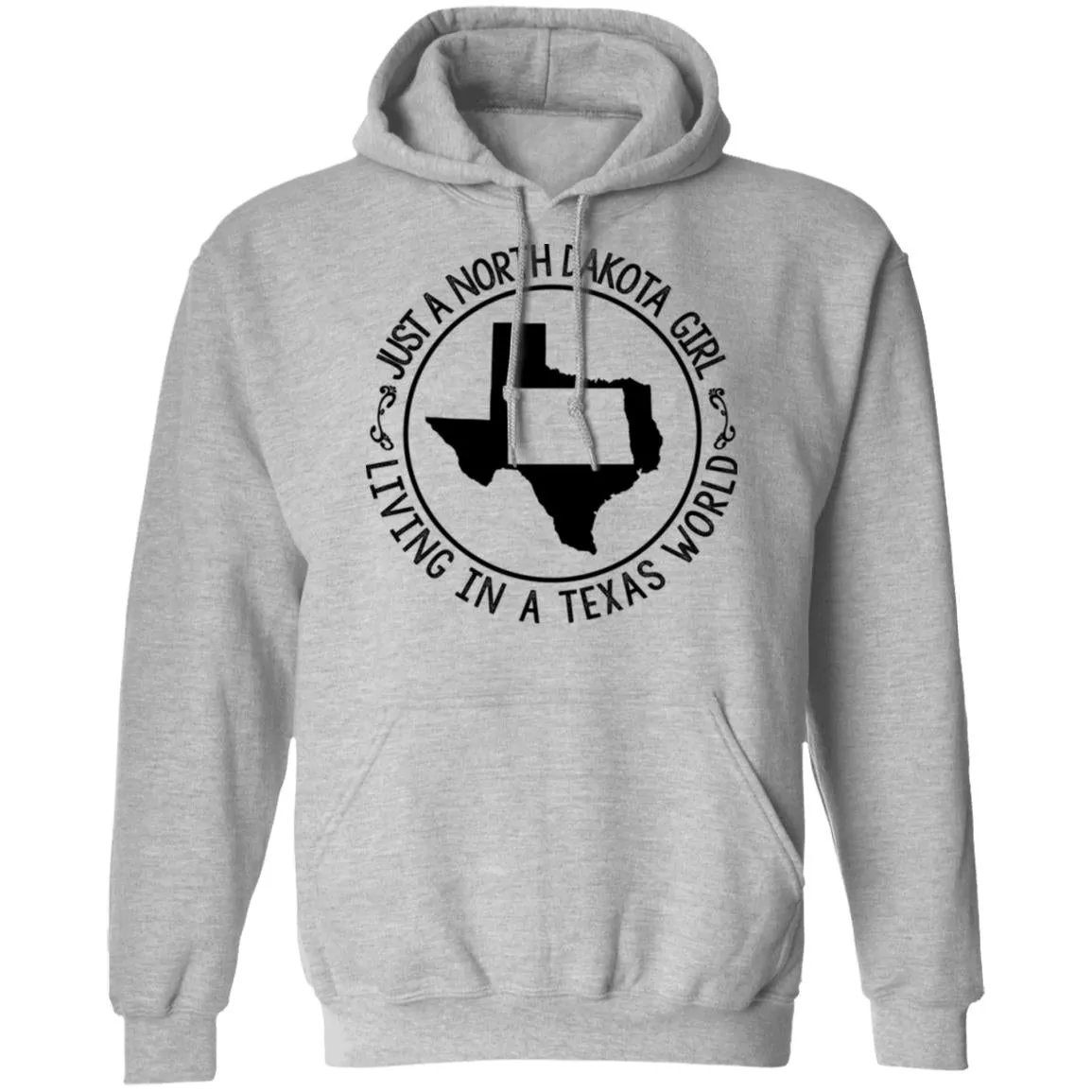 North Dakota Girl Living In Texas World T Shirt