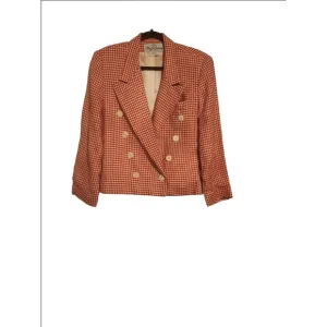 Oleg Cassini Houndstooth Print Blazer