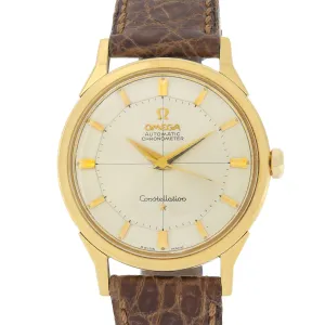 Omega Constellation Pie Pan 14900 Cal. 551 c. 1962 Unpolished 18k Yellow 34 mm