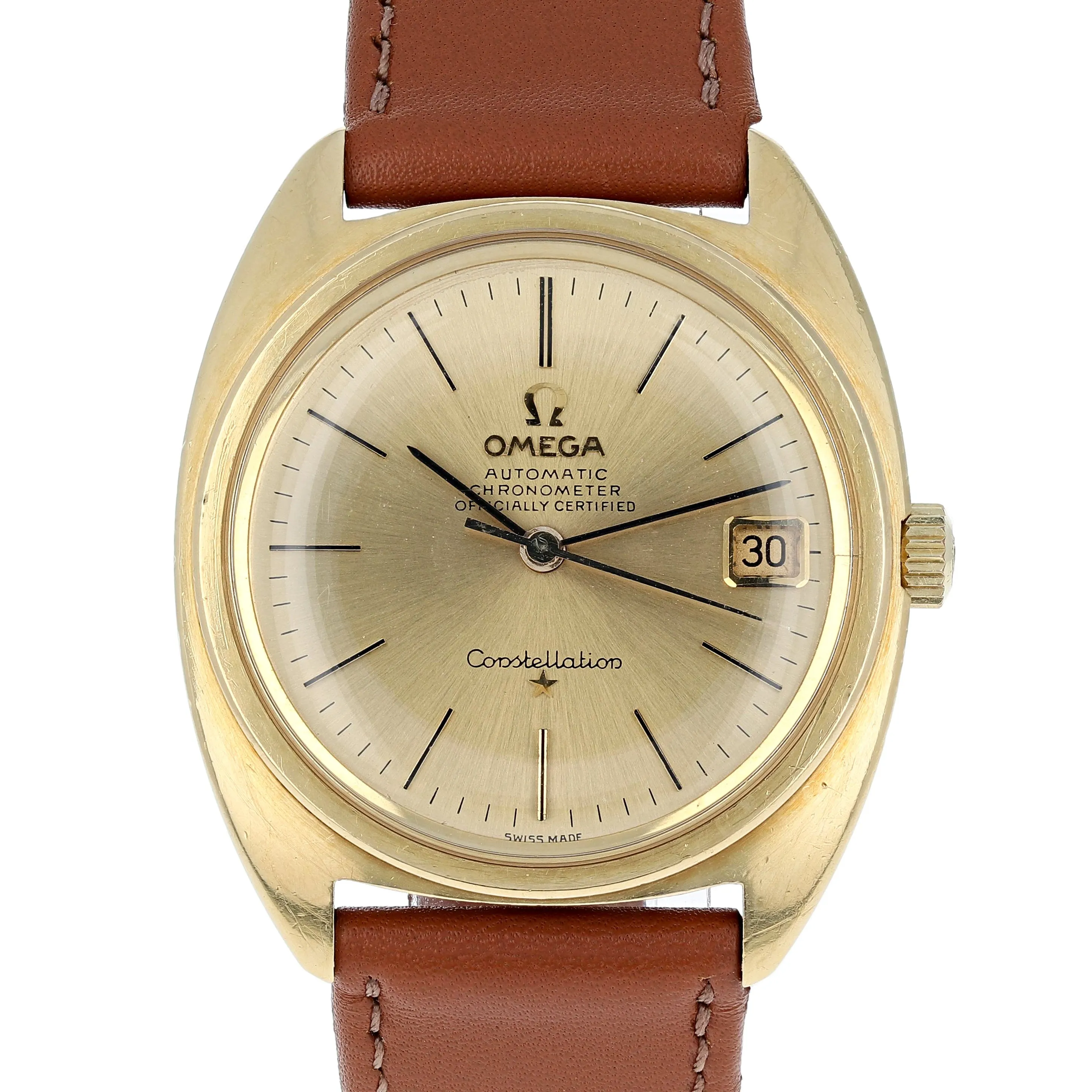 Omega Constellation "C" 168.009 Automatic Cal. 564 c 1966 18k Yellow Gold 35 mm