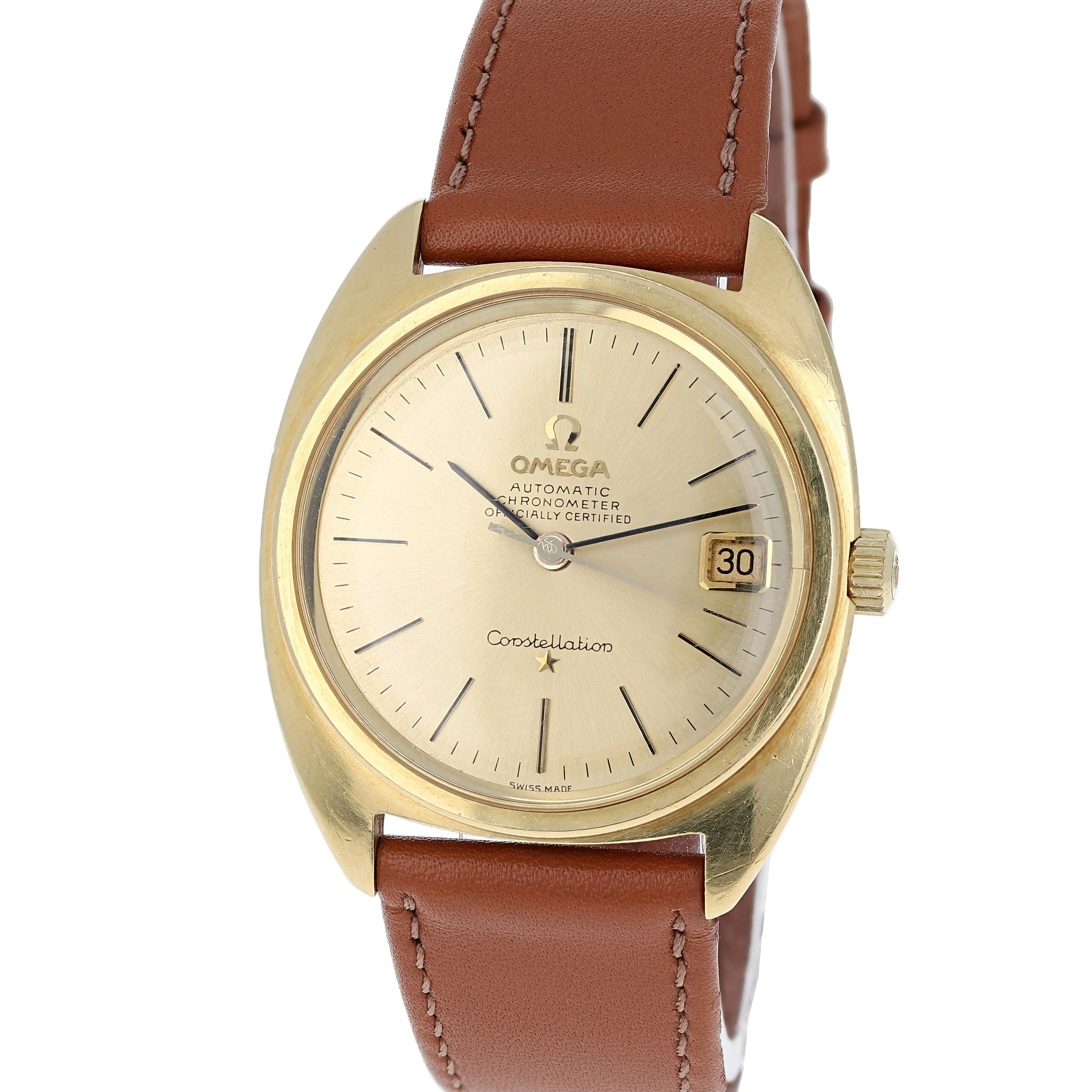 Omega Constellation "C" 168.009 Automatic Cal. 564 c 1966 18k Yellow Gold 35 mm