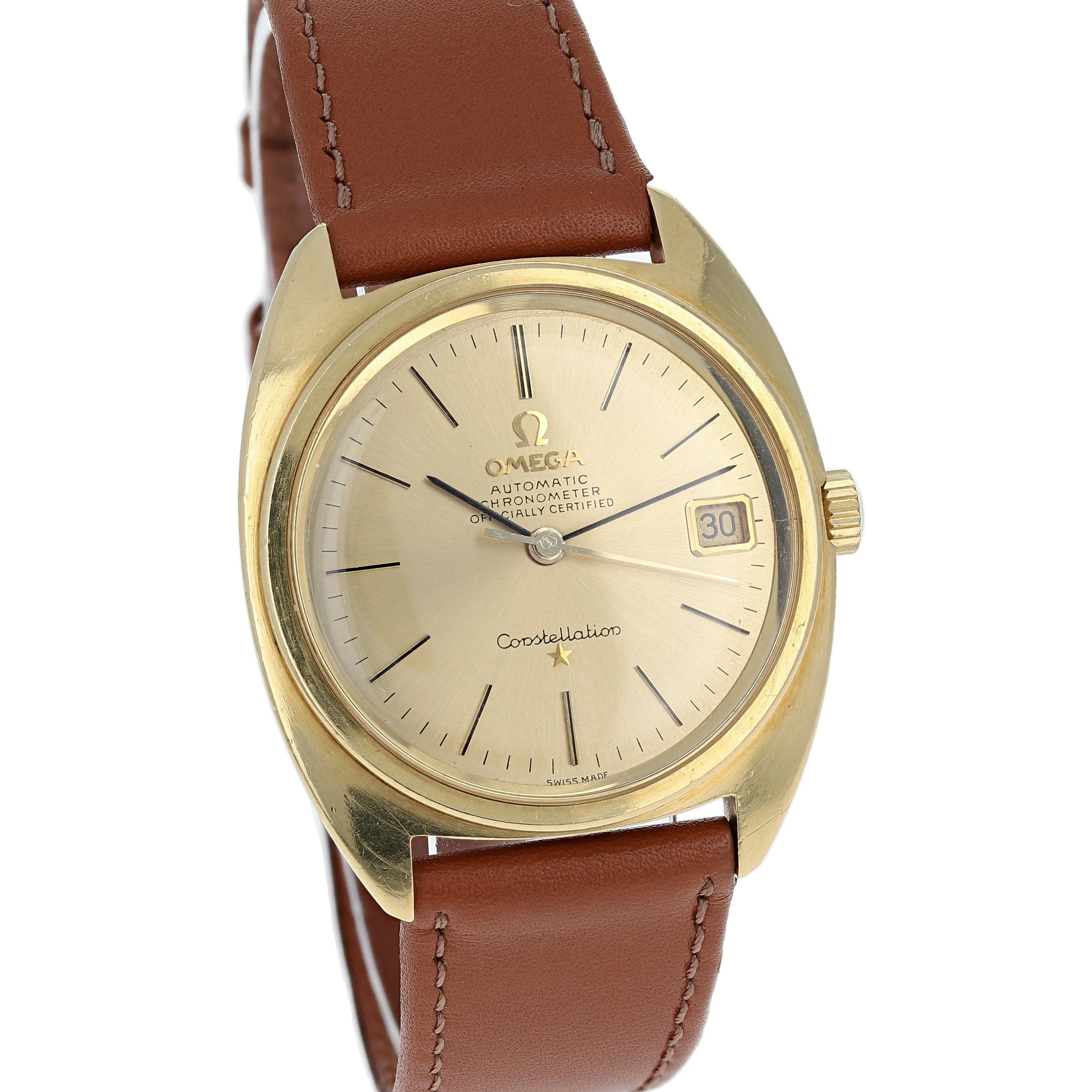 Omega Constellation "C" 168.009 Automatic Cal. 564 c 1966 18k Yellow Gold 35 mm
