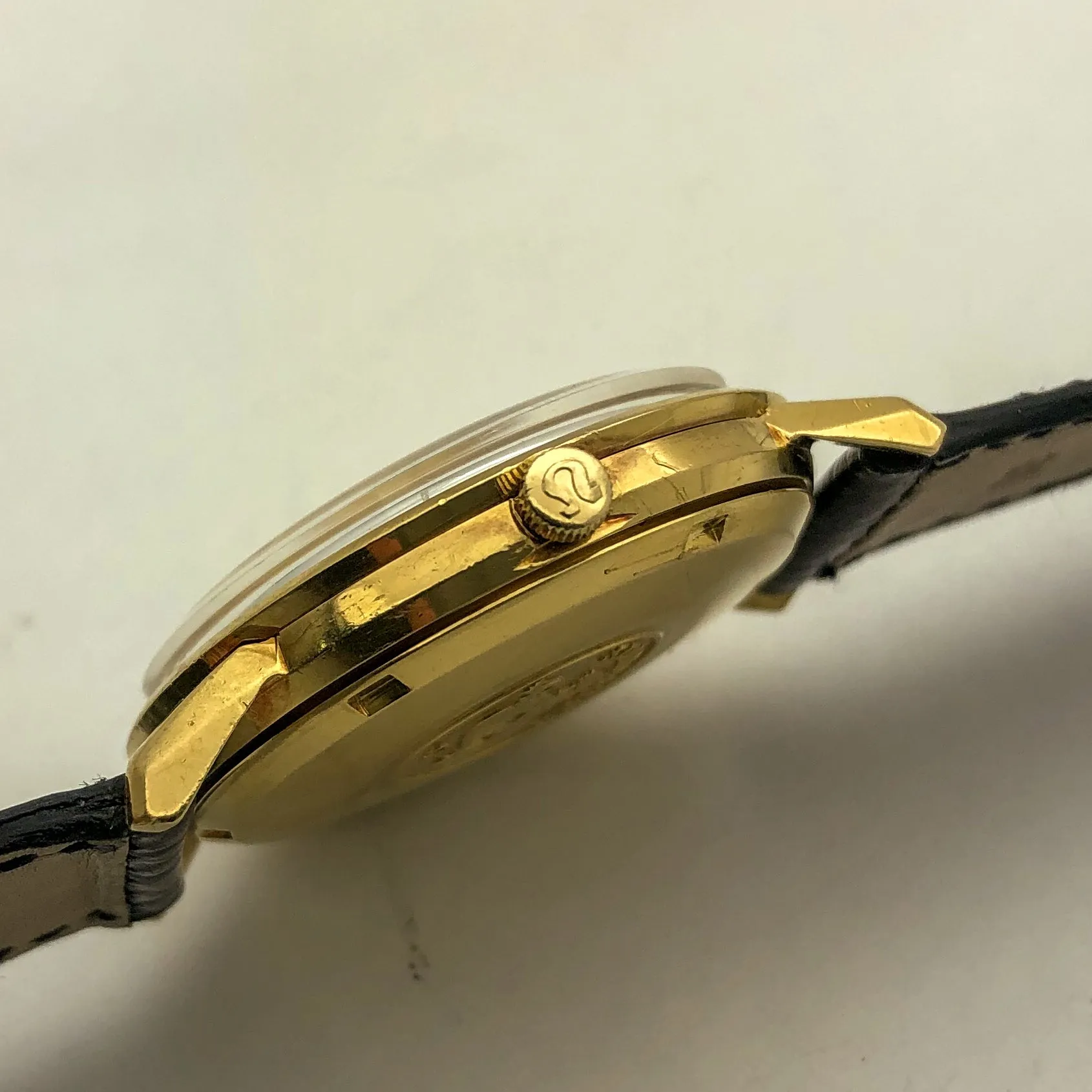 Omega Seamaster BA 166.003 Automatic Cal. 562 Rare c. 1963 18k Yellow Gold 34.5 mm