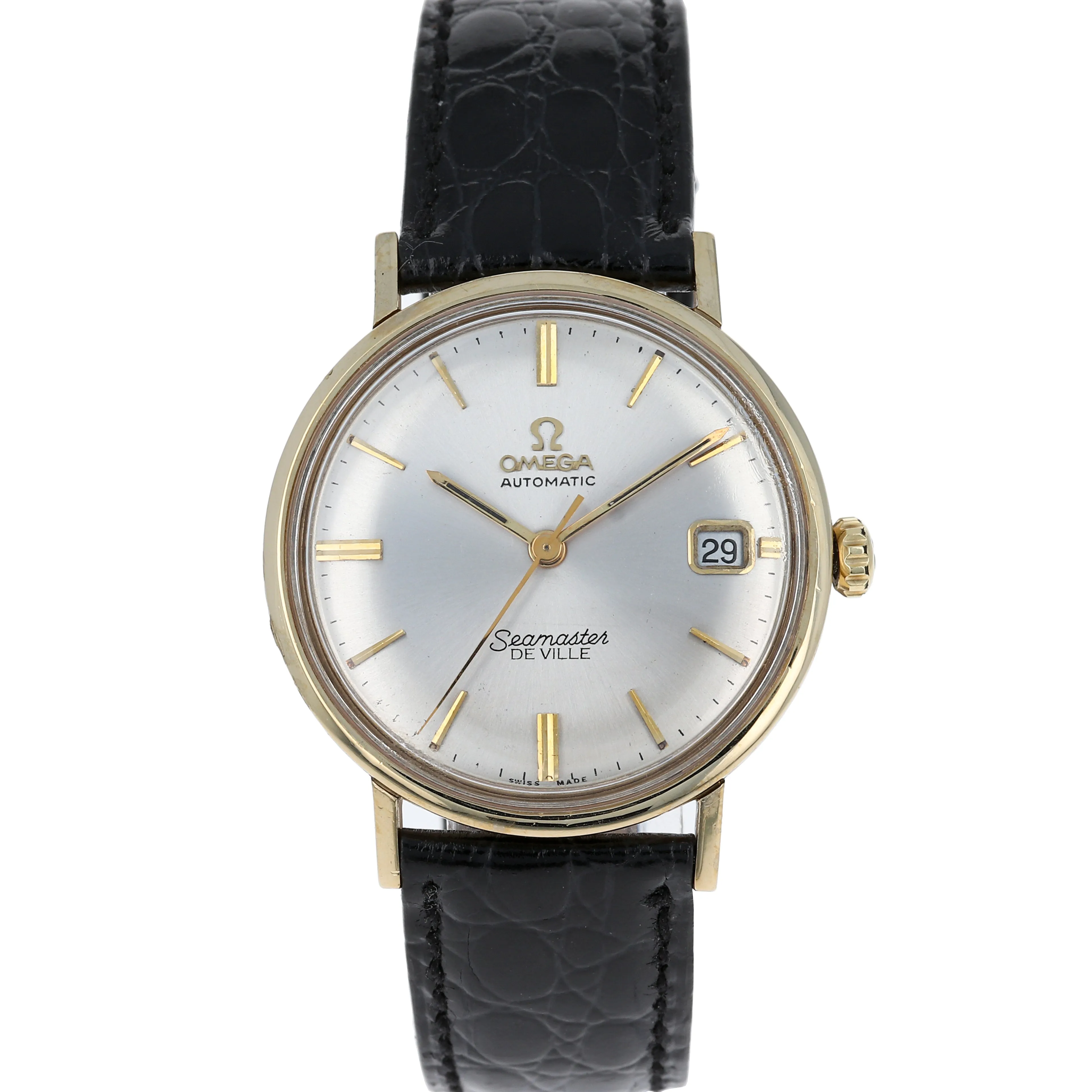 Omega Seamaster De Ville KM 6610 Automatic Cal. 563 c. 1969 14k Yellow Gold 34 mm