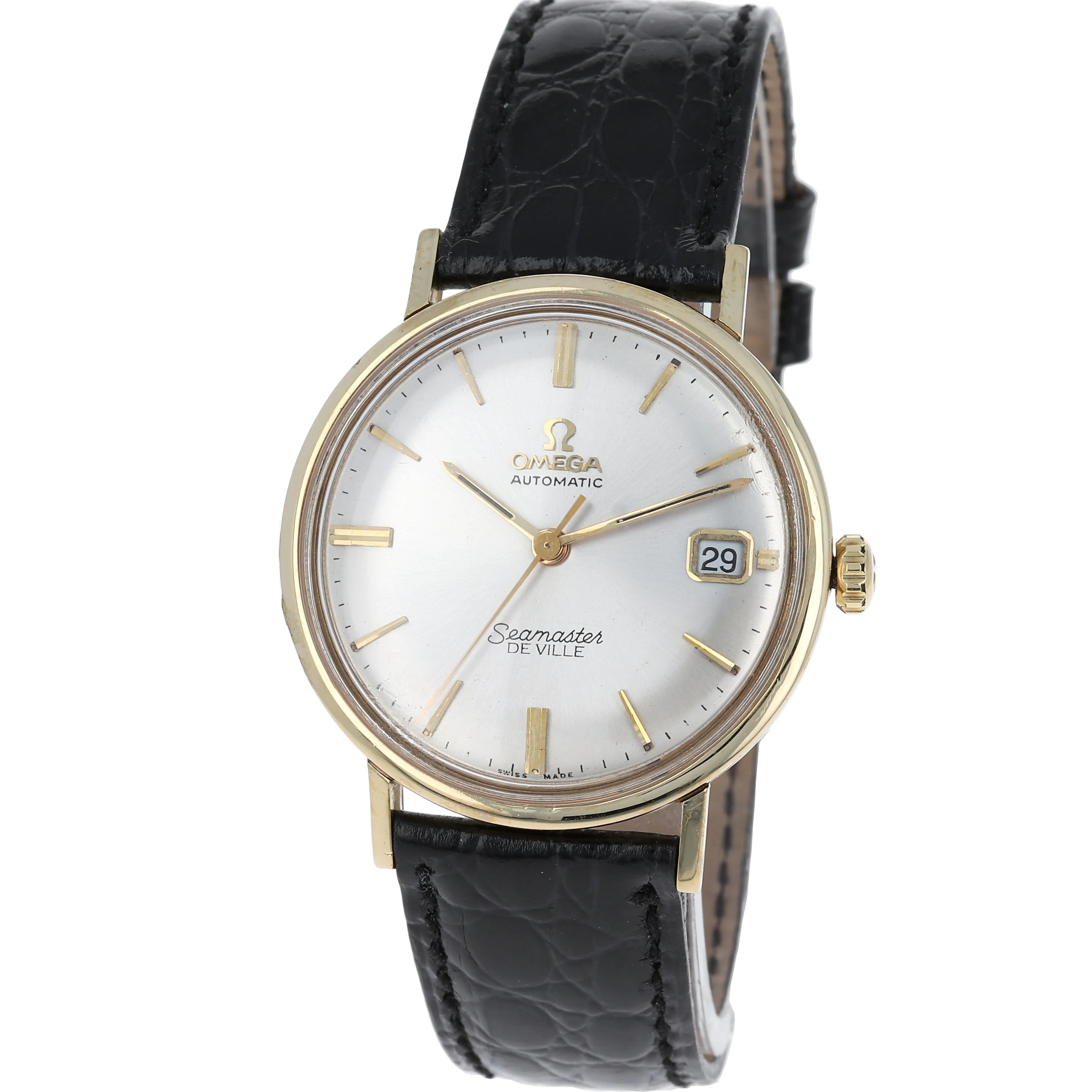 Omega Seamaster De Ville KM 6610 Automatic Cal. 563 c. 1969 14k Yellow Gold 34 mm