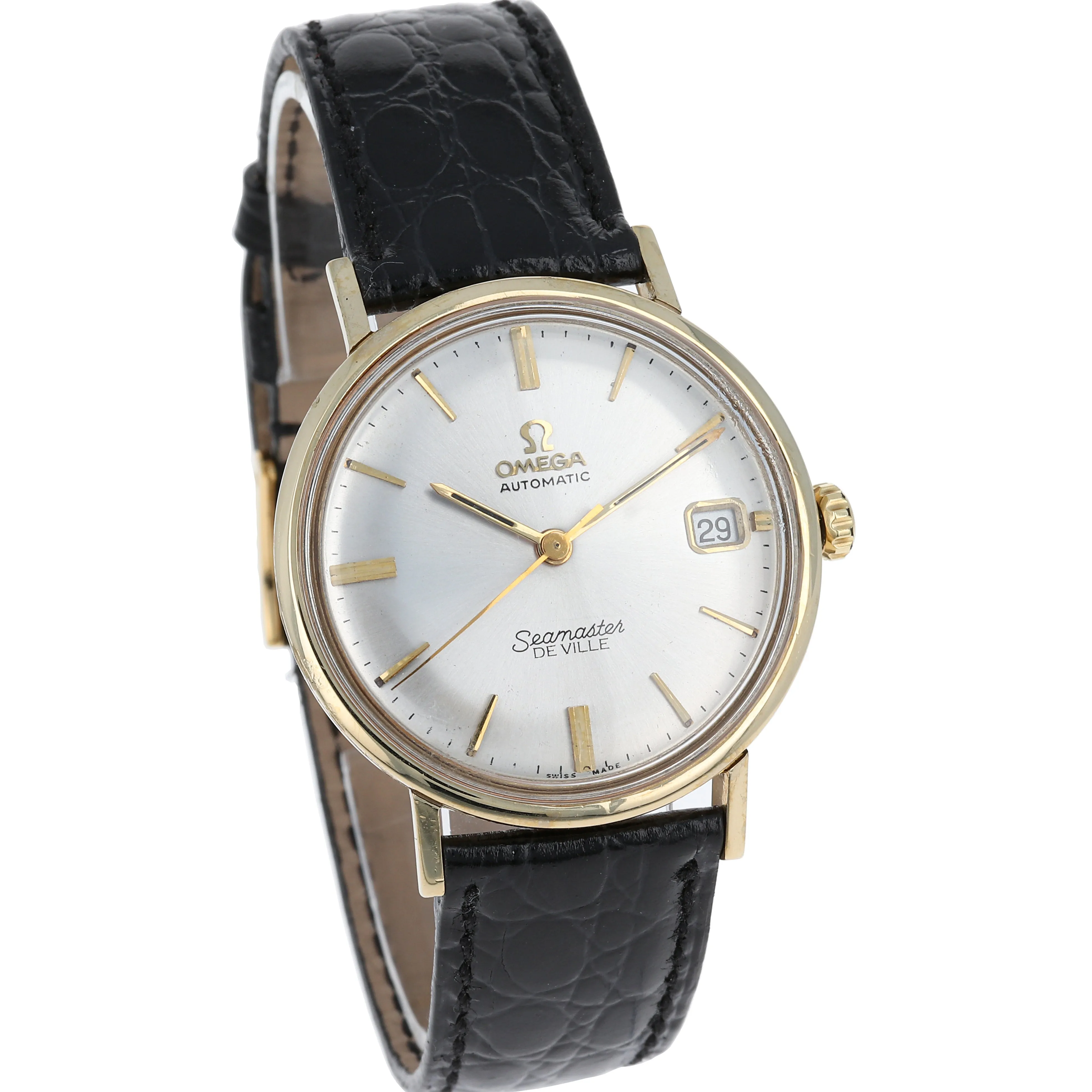 Omega Seamaster De Ville KM 6610 Automatic Cal. 563 c. 1969 14k Yellow Gold 34 mm