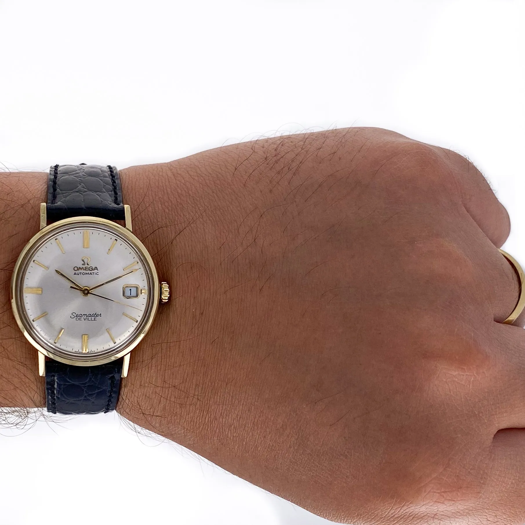 Omega Seamaster De Ville KM 6610 Automatic Cal. 563 c. 1969 14k Yellow Gold 34 mm