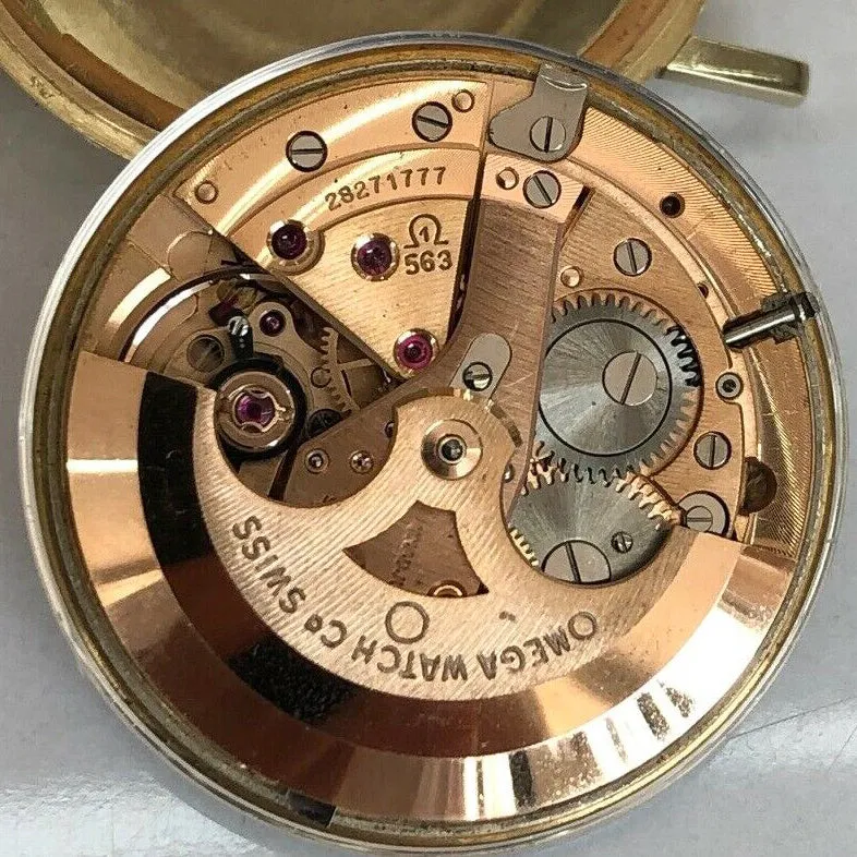 Omega Seamaster De Ville KM 6610 Automatic Cal. 563 c. 1969 14k Yellow Gold 34 mm
