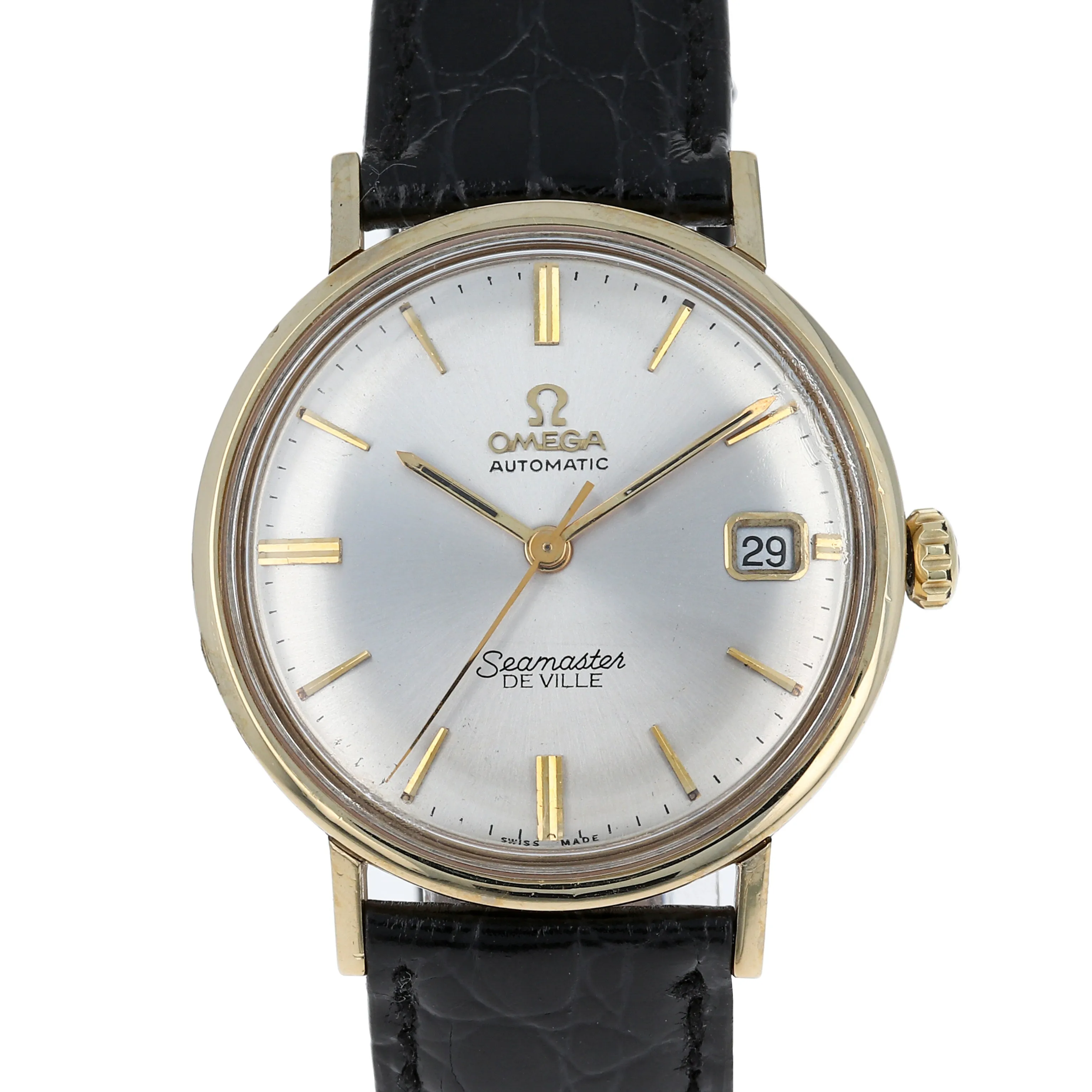 Omega Seamaster De Ville KM 6610 Automatic Cal. 563 c. 1969 14k Yellow Gold 34 mm