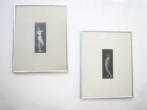 Pair of 1920s Albert Arthur Allen Silver Gelatin Framed Nude Photographs