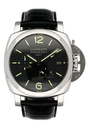Panerai Luminor 1950 PAM00537 GMT Mens Watch Box Papers