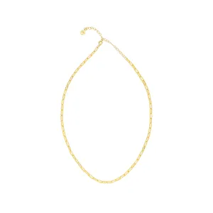 Paperclip Chain Necklace, 18k Gold over Sterling Silver