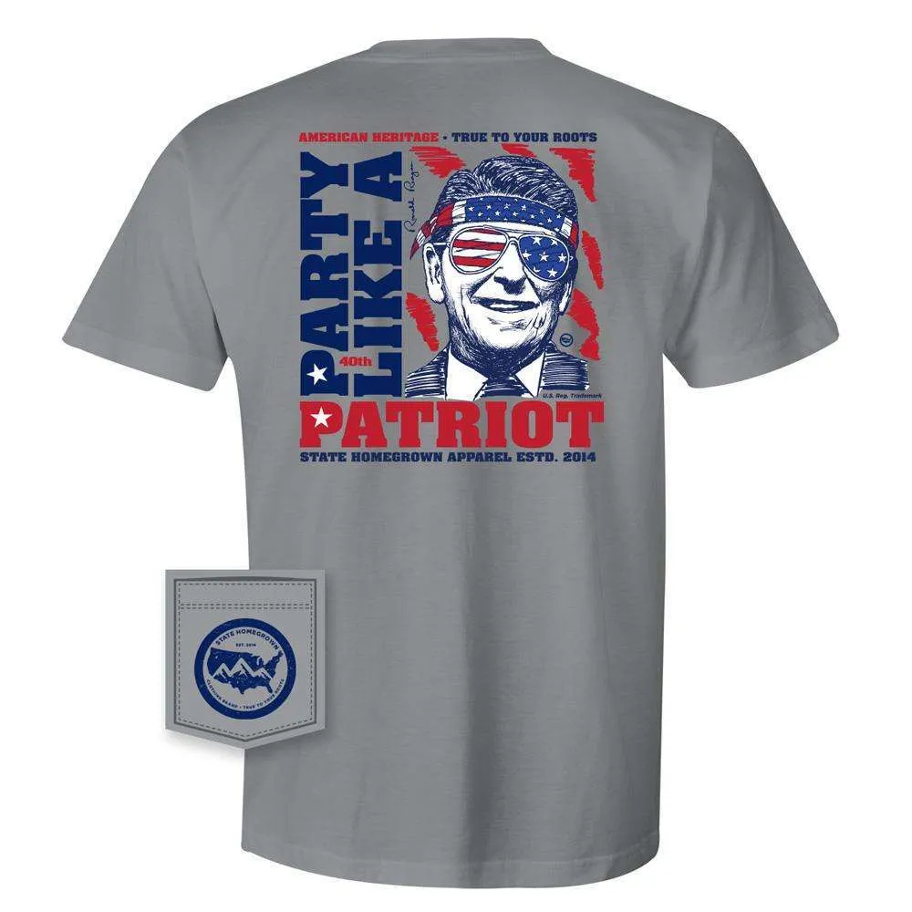 Party Like A Patriot Pocket Tee