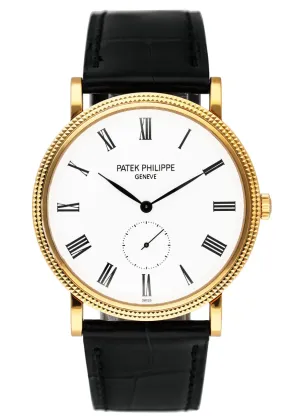 Patek Philippe Calatrava 5119J 18K Yellow Gold Mens Watch With Archives