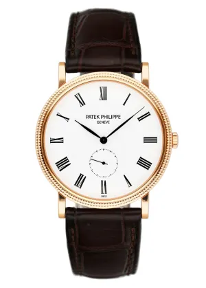 Patek Philippe Calatrava 5119R 18K Rose Gold Mens Watch With Box