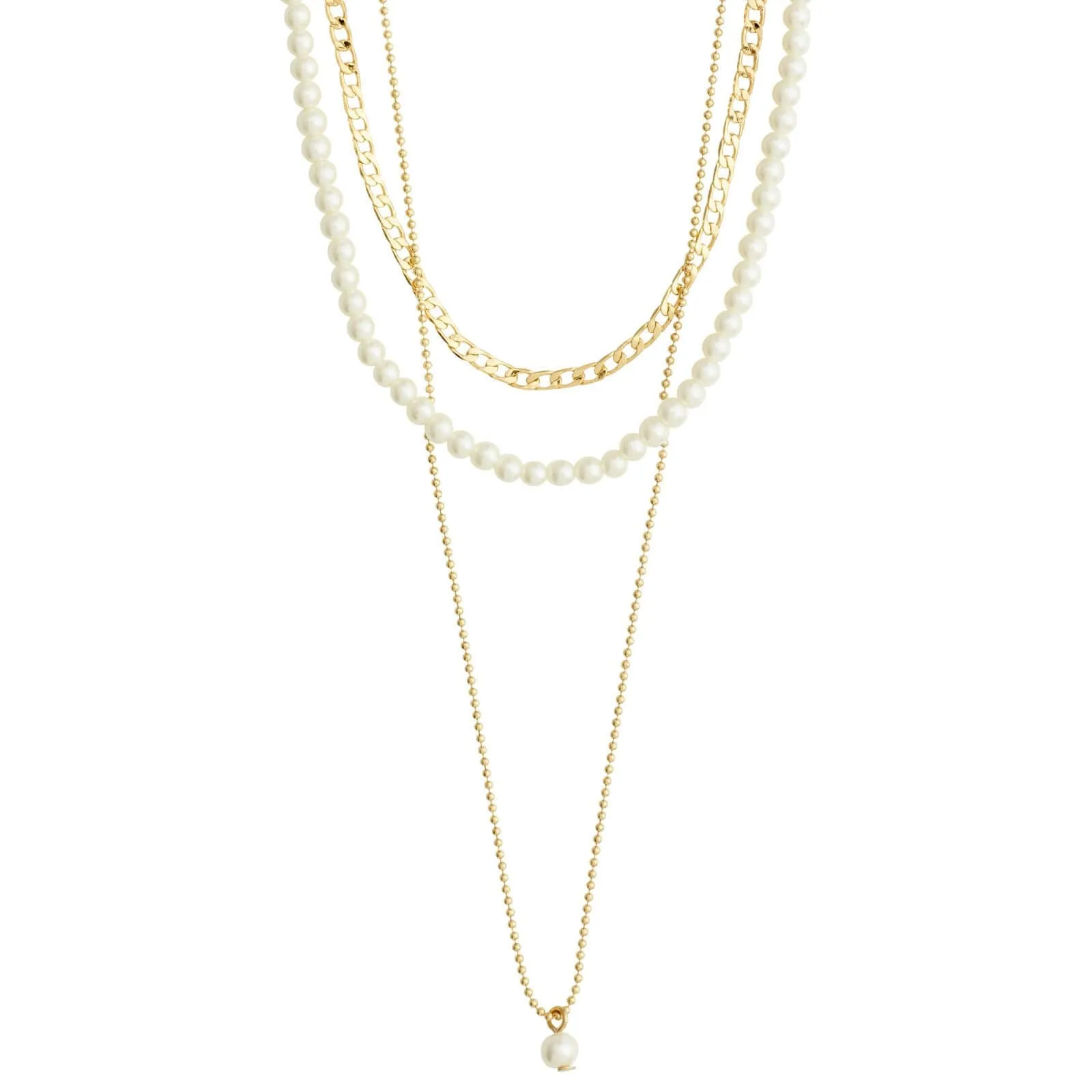 Pilgrim Baker Gold 3 In 1 Necklace