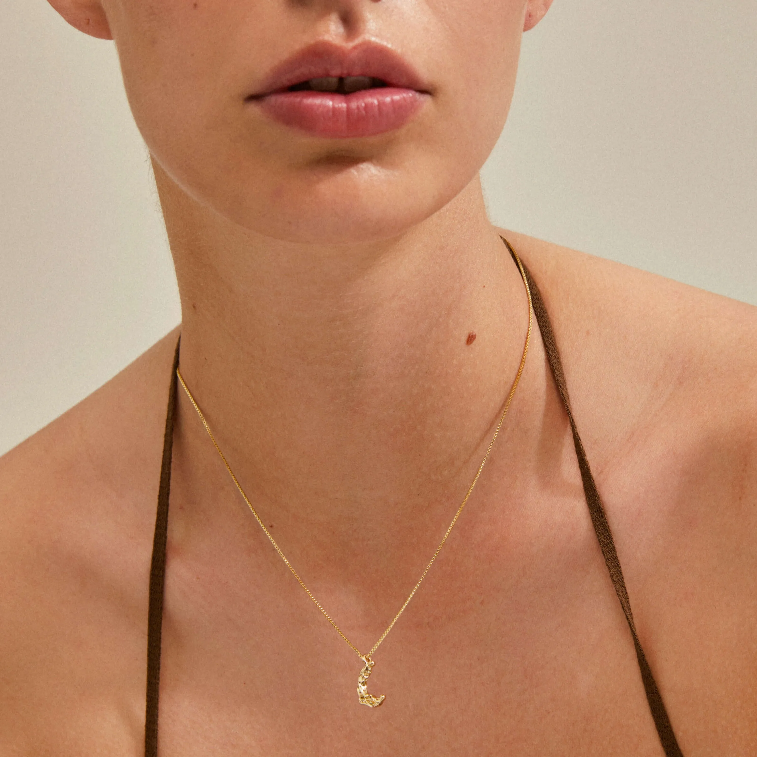 Pilgrim Remy Gold Crystal Moon Necklace