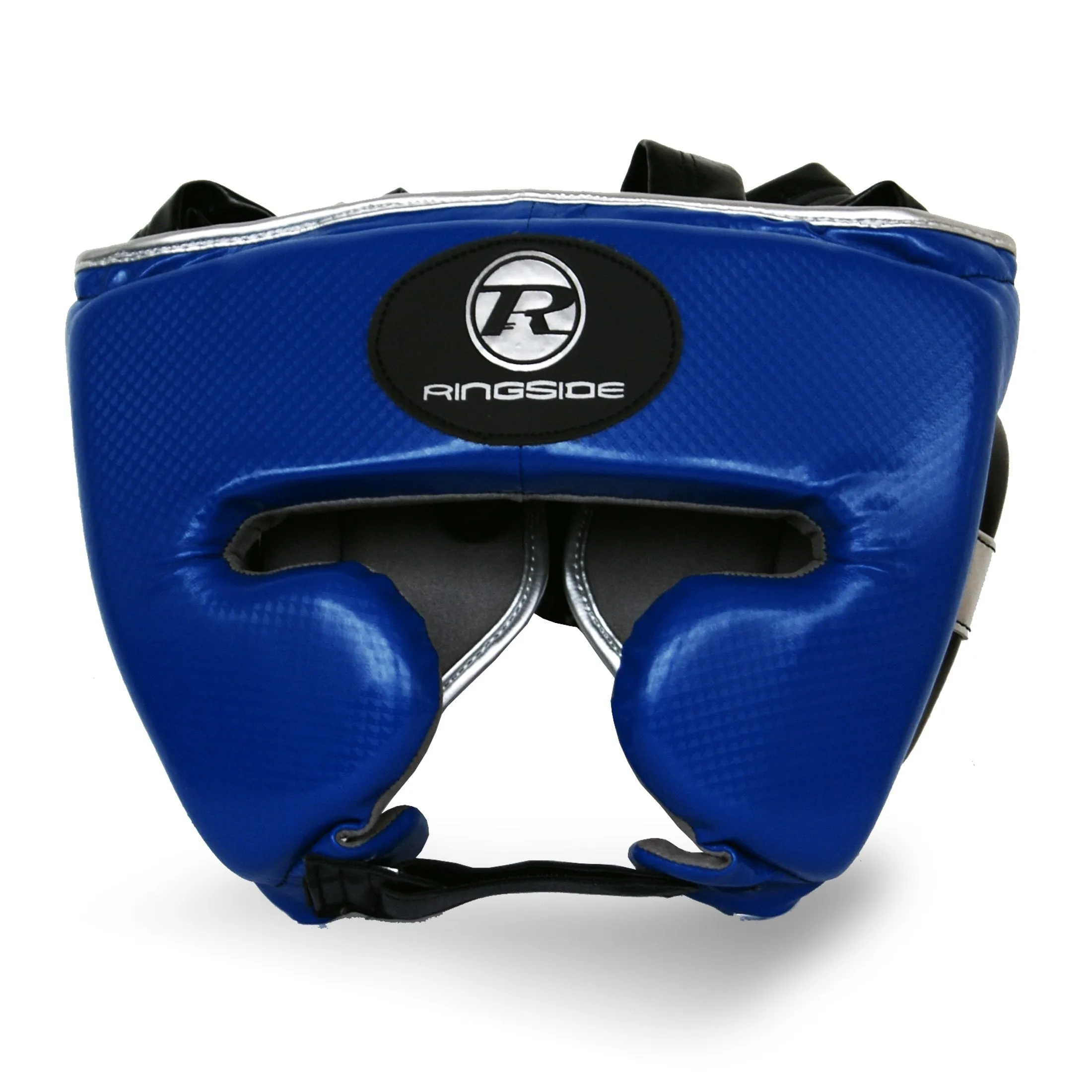 Pro Fitness Head Guard Synthetic Leather Metallic Navy / Black / Silver