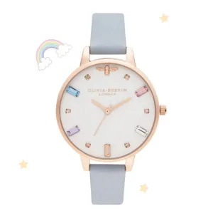 Rainbow Bee Demi Dial Chalk Blue and Rose Gold Watch
