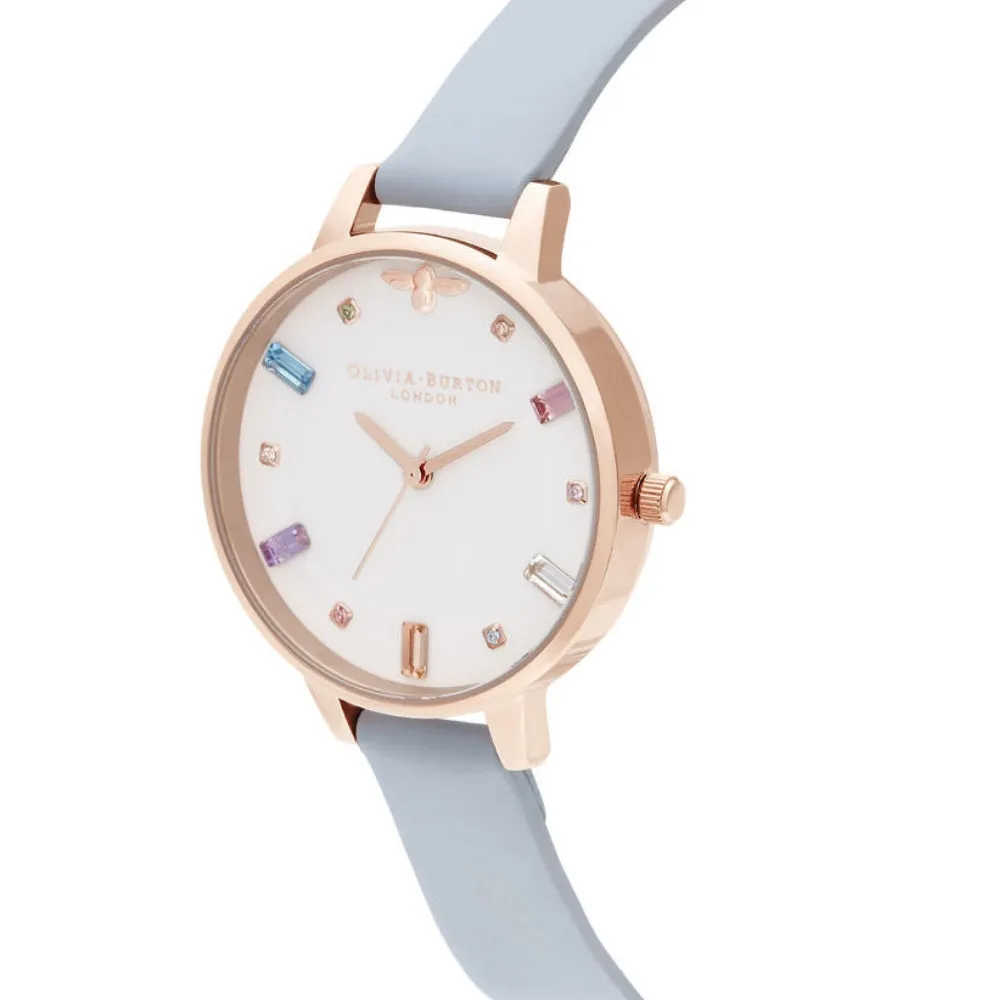 Rainbow Bee Demi Dial Chalk Blue and Rose Gold Watch