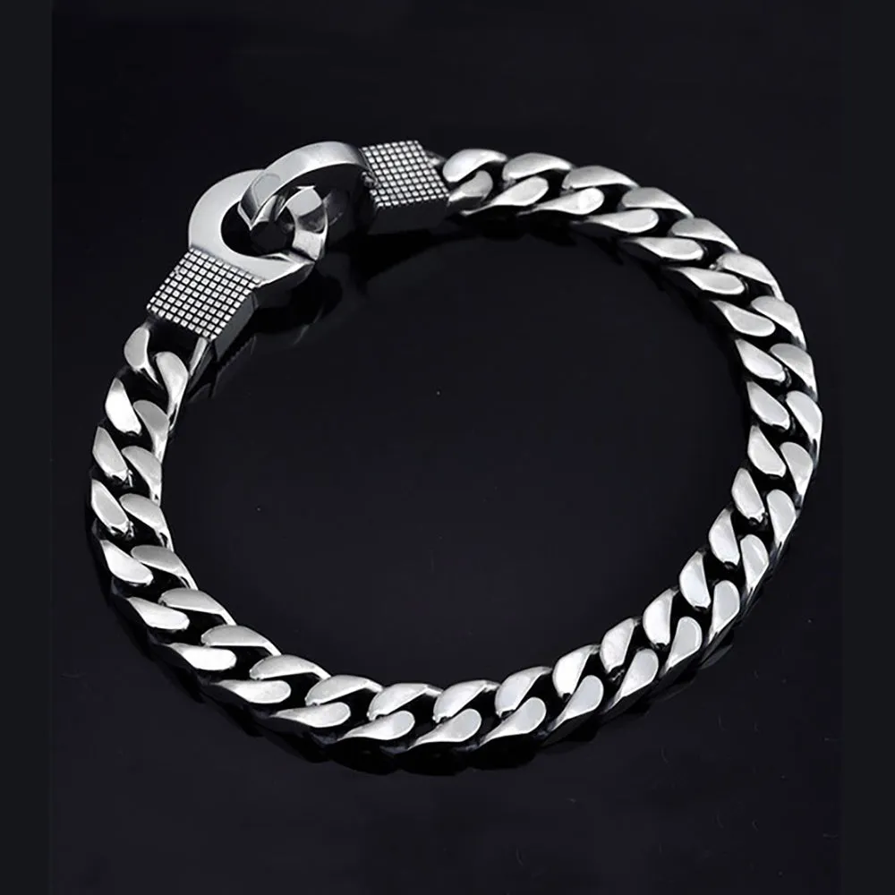 Real Solid 925 Sterling Silver Bracelet Miami Cuban Chain Fashion Punk Jewelry 6.7"-8.7"