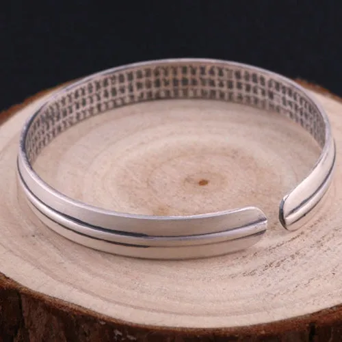 Real Solid 999 Sterling Silver Cuff Bracelet Bangle Truelove Knot Love & Hearts Fashion Jewelry