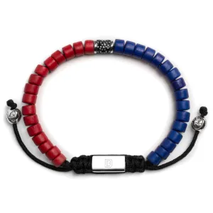 Red & Blue with Silver