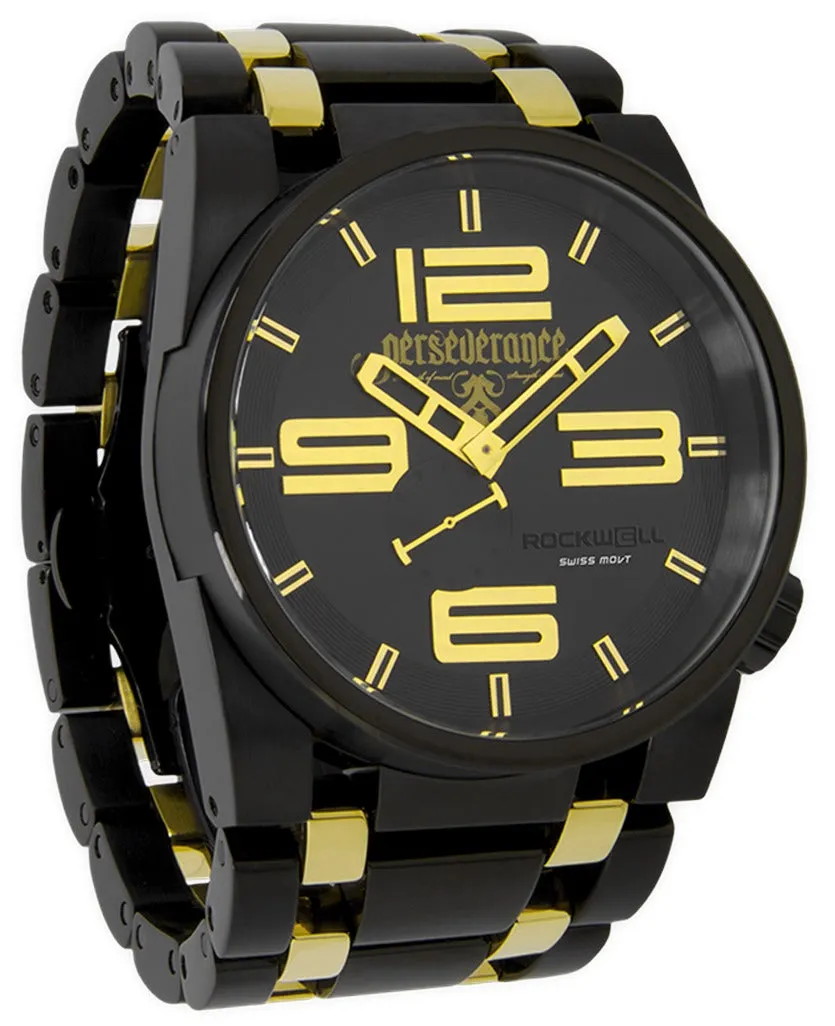ROCKWELL THE 50mm WATCH BLACK GOLD RICKY JAMES