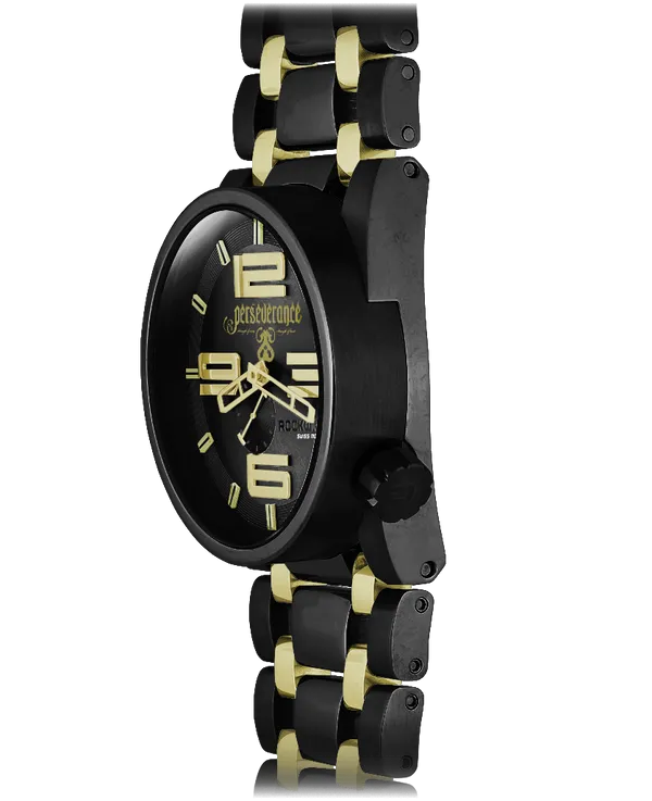 ROCKWELL THE 50mm WATCH BLACK GOLD RICKY JAMES