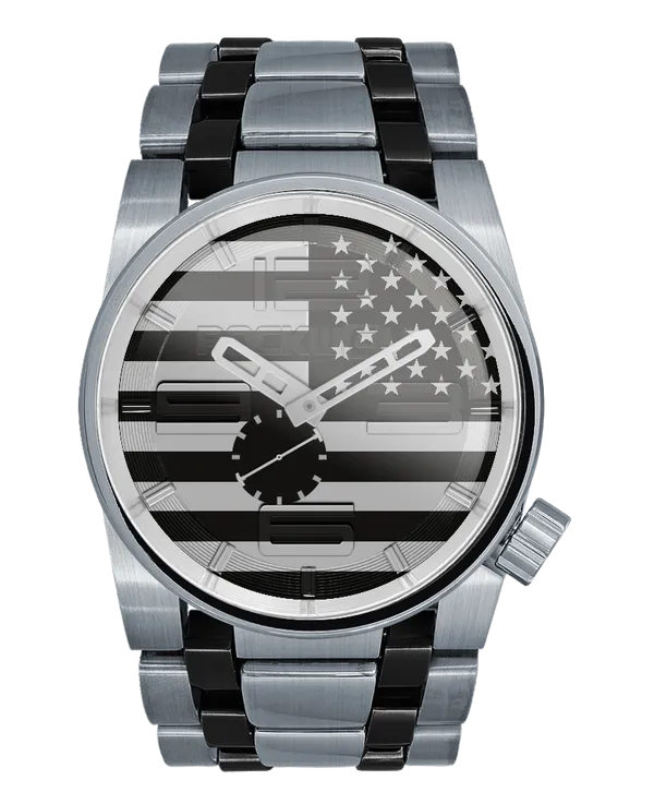 ROCKWELL THE 50mm WATCH NO RETREAT SILVER BLACK CERAMIC
