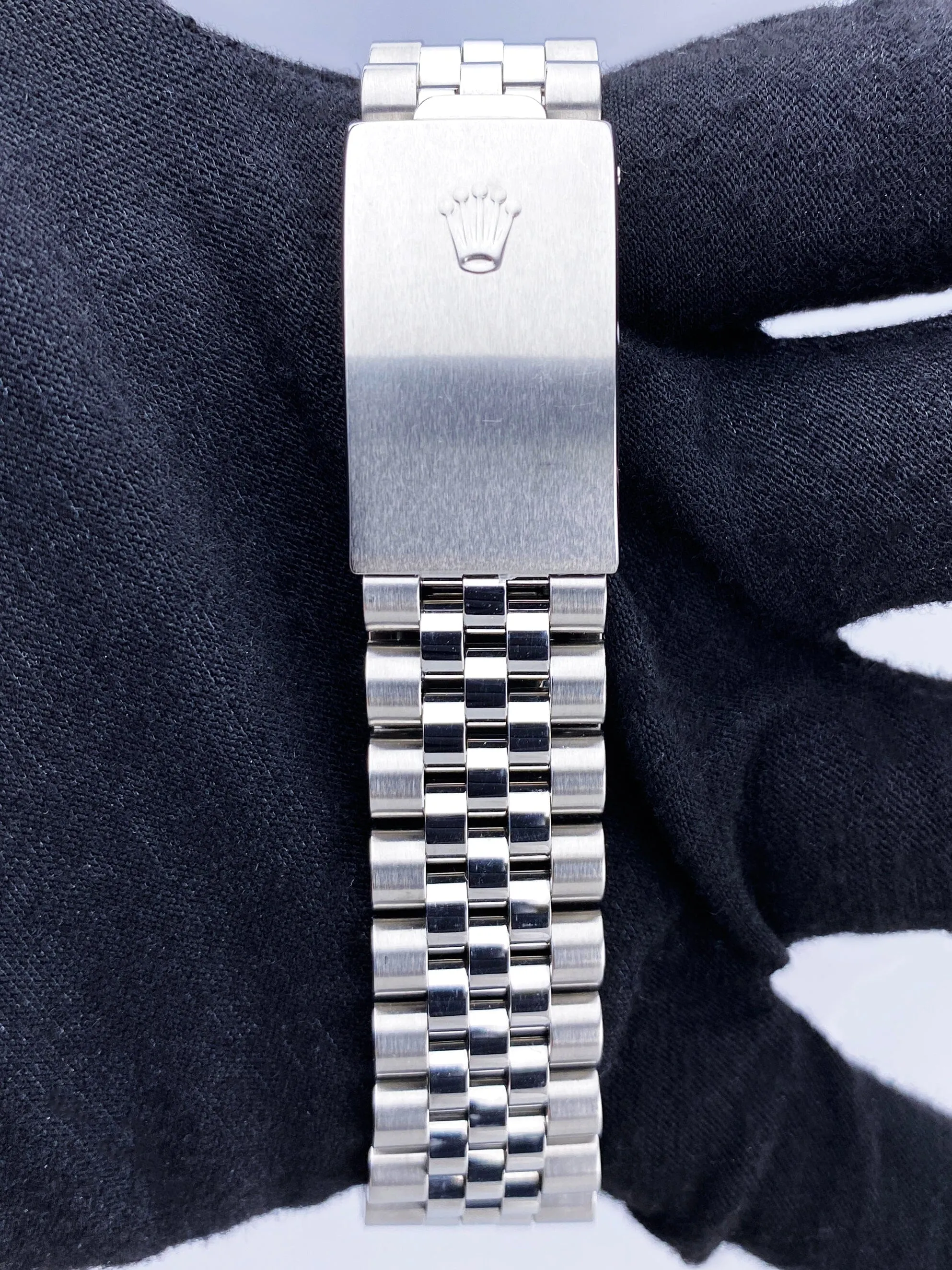 Rolex Datejust 16234 Diamond Black Dial Mens Watch Box Papers