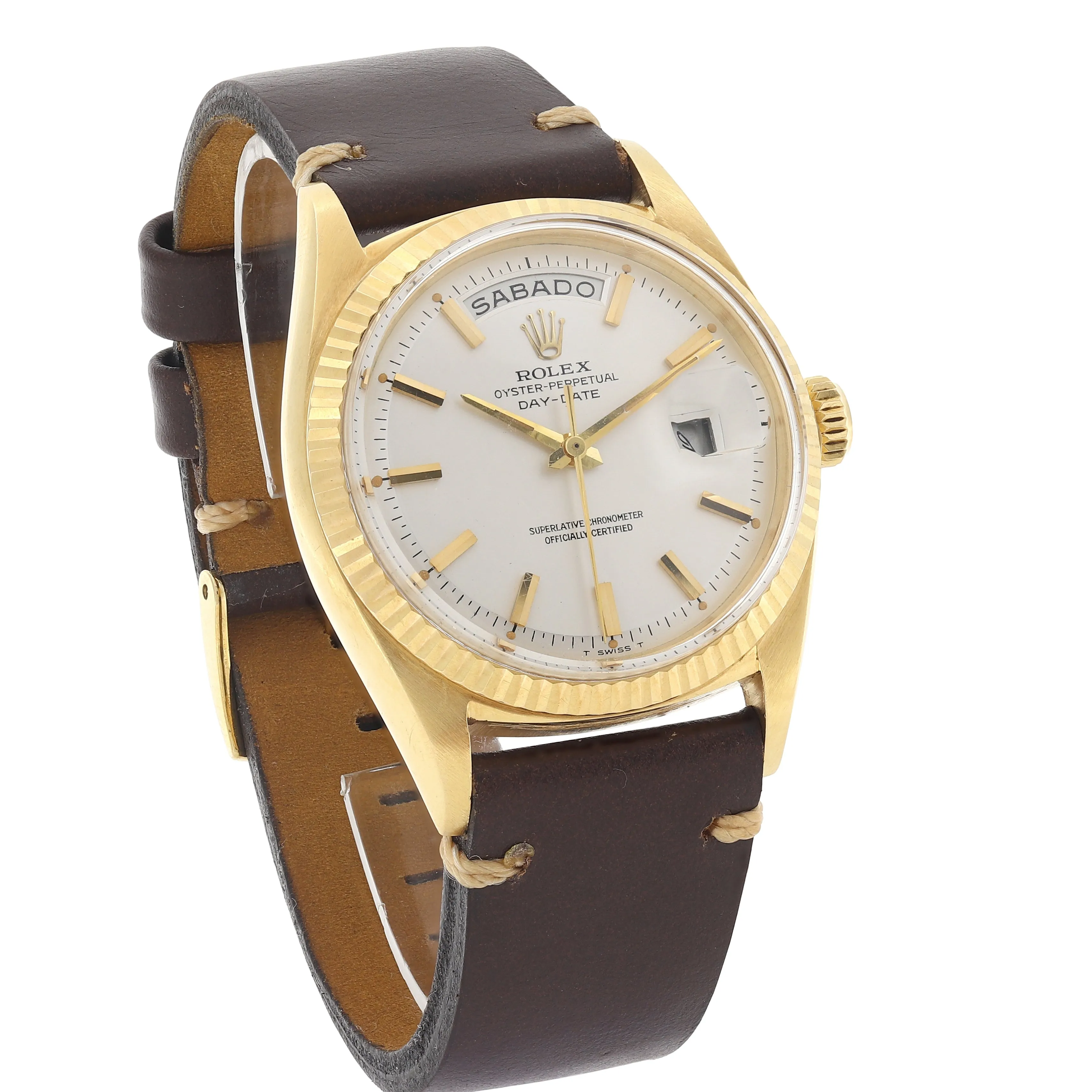 Rolex Day-Date 1803 Cal. 1555 Automatic Spanish Silver c. 1965 18k Yellow Gold 36 mm