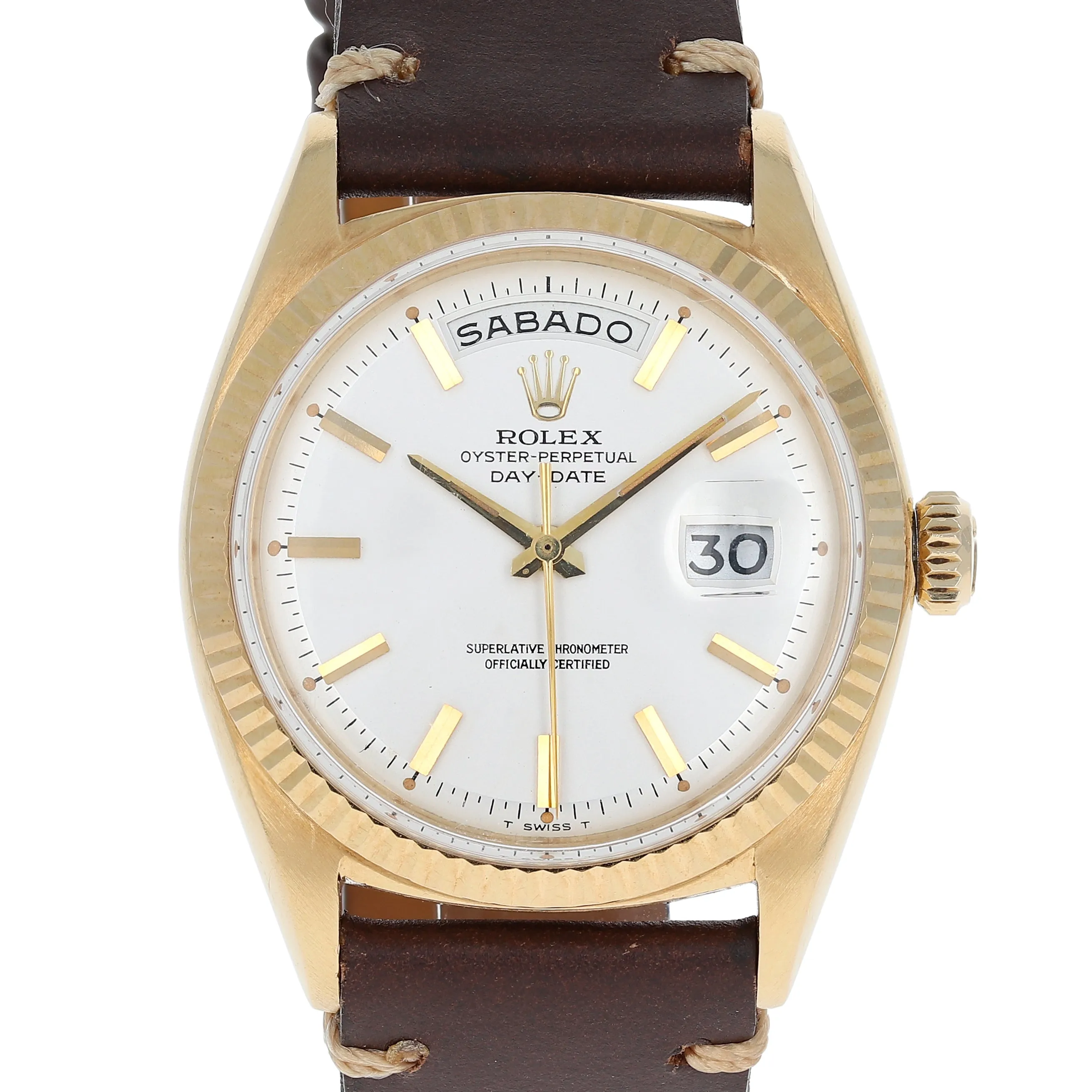 Rolex Day-Date 1803 Cal. 1555 Automatic Spanish Silver c. 1965 18k Yellow Gold 36 mm