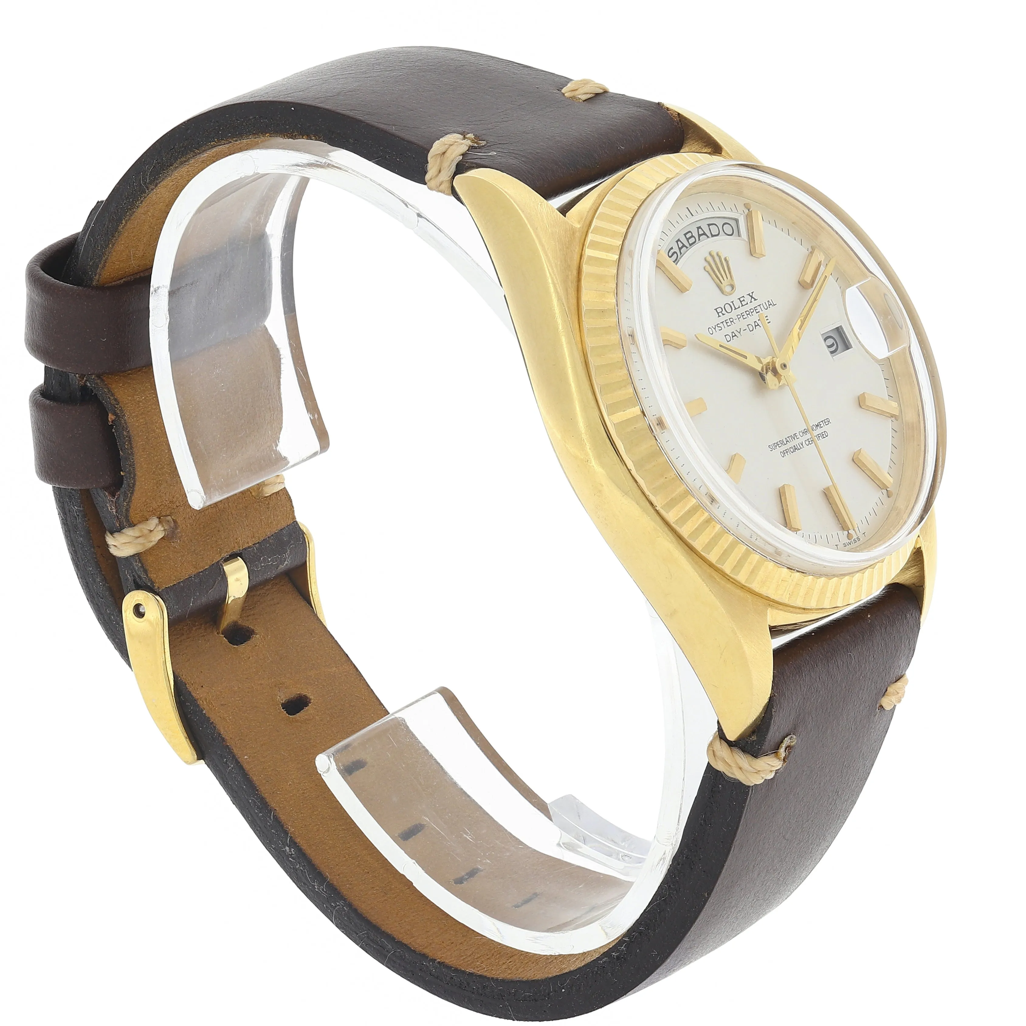 Rolex Day-Date 1803 Cal. 1555 Automatic Spanish Silver c. 1965 18k Yellow Gold 36 mm