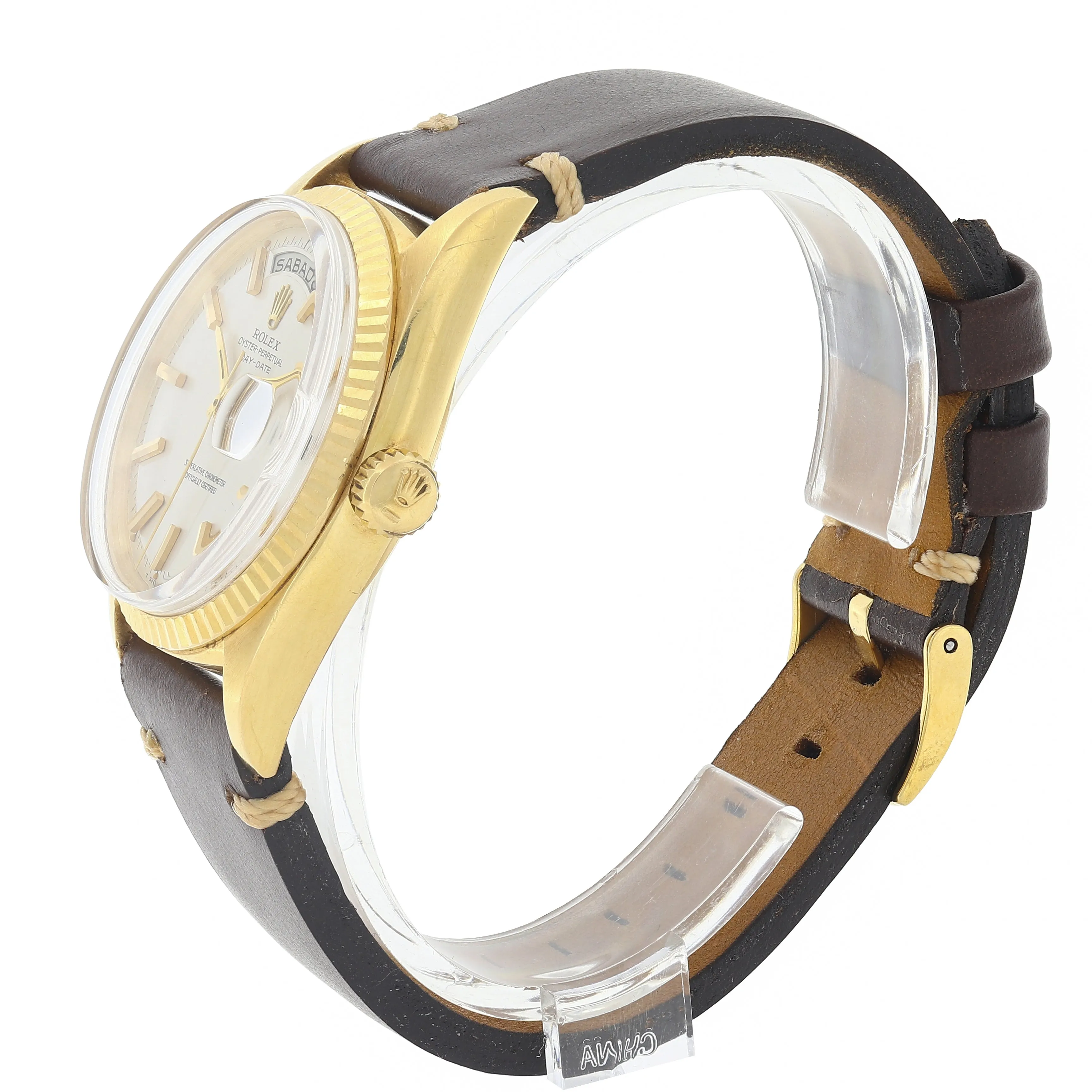 Rolex Day-Date 1803 Cal. 1555 Automatic Spanish Silver c. 1965 18k Yellow Gold 36 mm