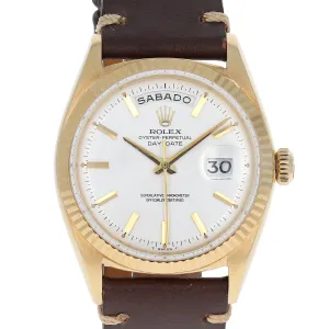 Rolex Day-Date 1803 Cal. 1555 Automatic Spanish Silver c. 1965 18k Yellow Gold 36 mm