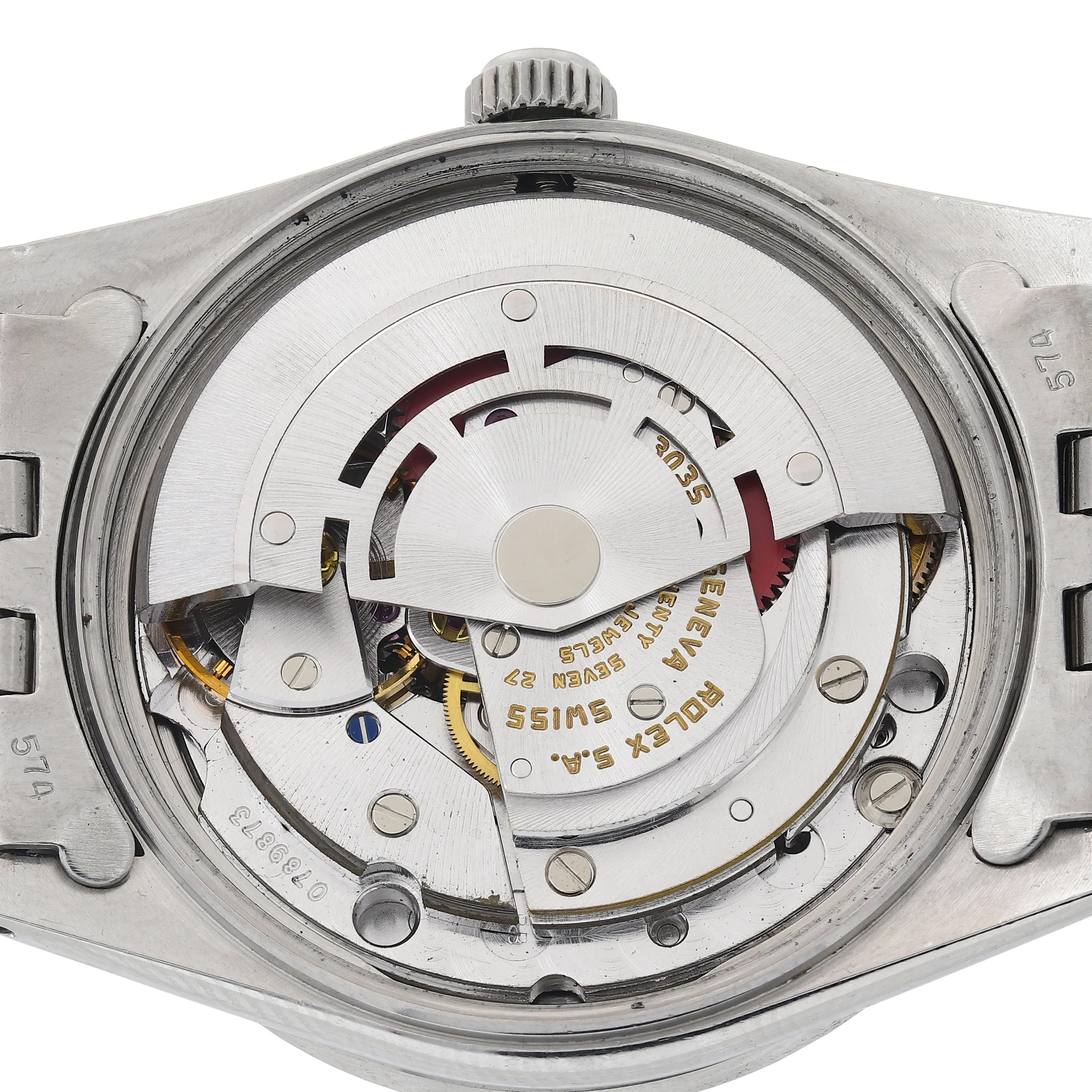 Rolex Oyster Perpetual Date 15010 White Roman c. 1983 Jubilee Steel 34 mm