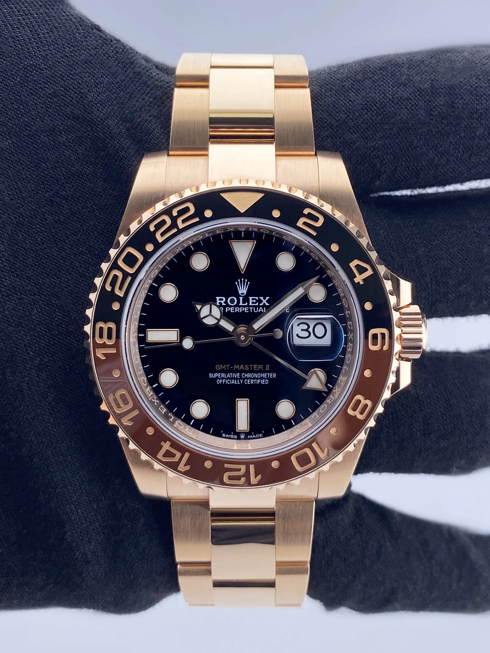 Rolex Oyster Perpetual Date GMT-Master II 126715CHNR Mens Watch Box Papers