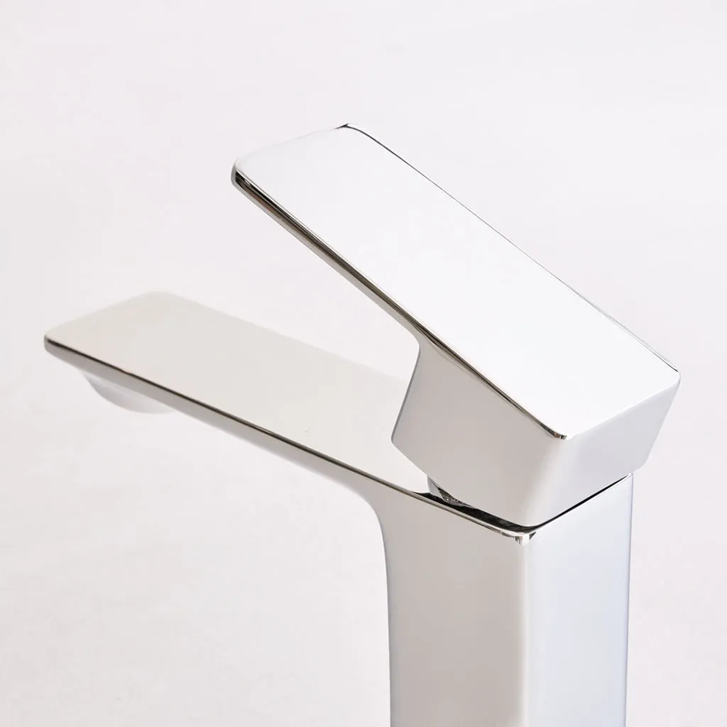Rondo Bathroom Faucet - Single Hole - 6" Brass/Polished Chrome