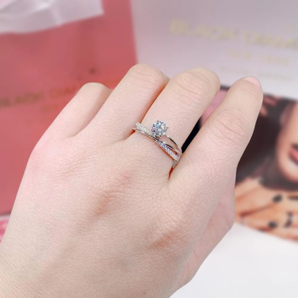 Round Cut 0.5 Ct VVS1 Diamond Engagement Ring