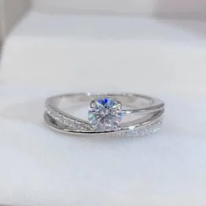 Round Cut 0.5 Ct VVS1 Diamond Engagement Ring