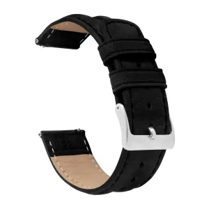 Samsung Galaxy Watch5 Classic Horween Leather Black Watch Band