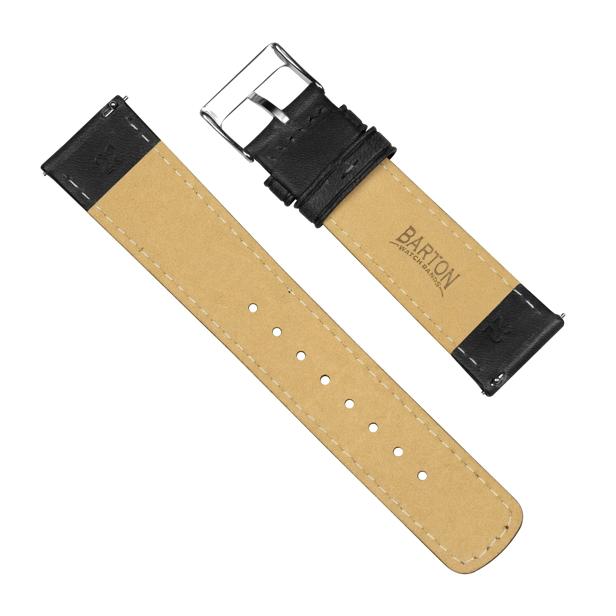 Samsung Galaxy Watch5 Classic Horween Leather Black Watch Band