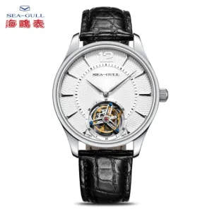 Sea-Gull Manual Tourbillon Mechanical Watch with Luxury Alligator Leather Strap. Model :8810