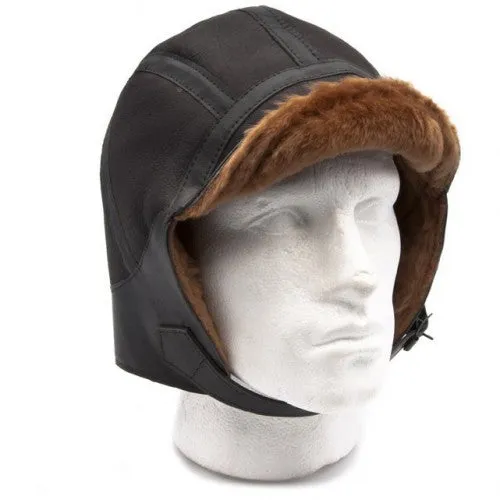 SHEEPSKIN HELMET, BROWN