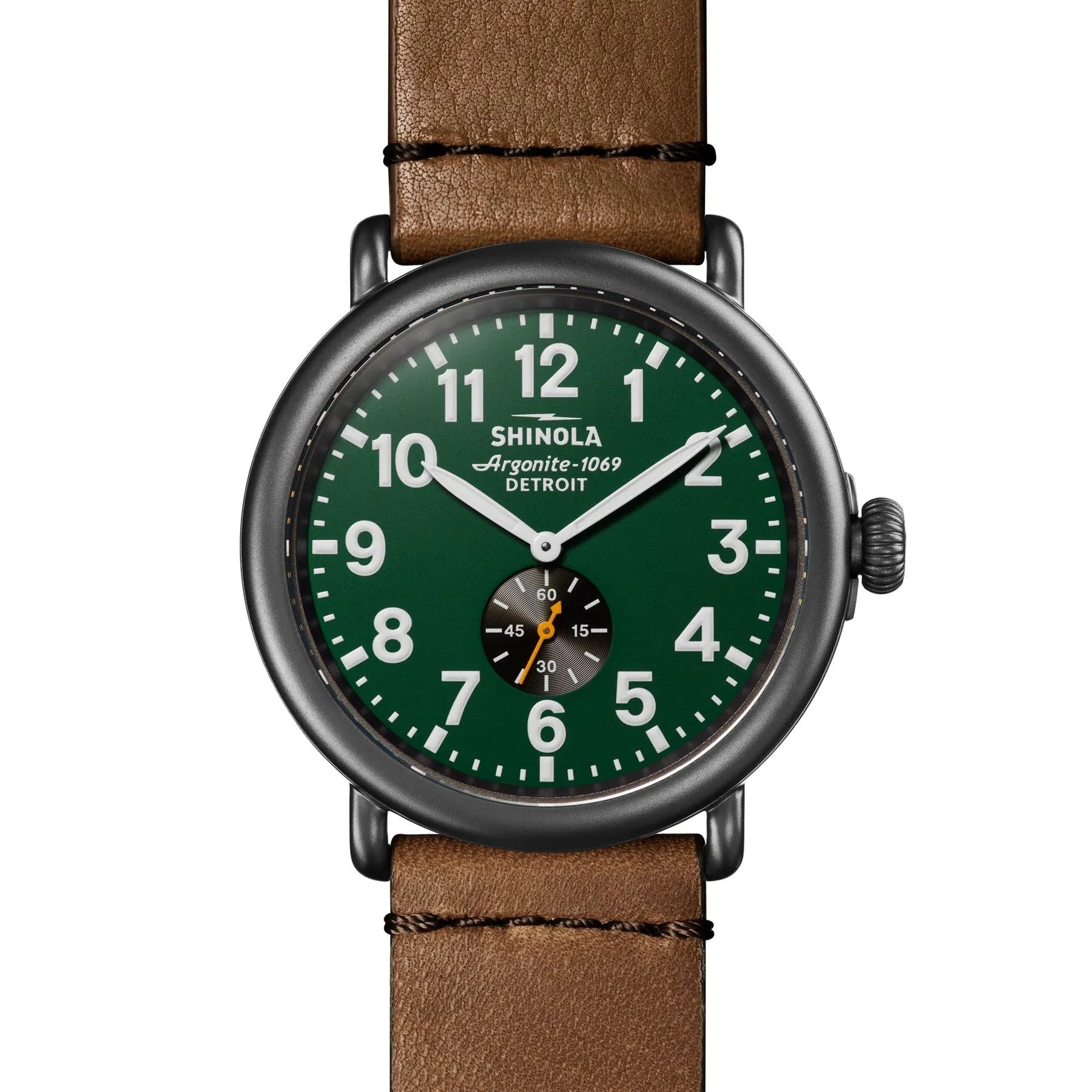 Shinola Runwell 47mm Dark Green Brown S0120223881