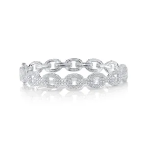 Shy Creation Pave Diamond Link Bangle